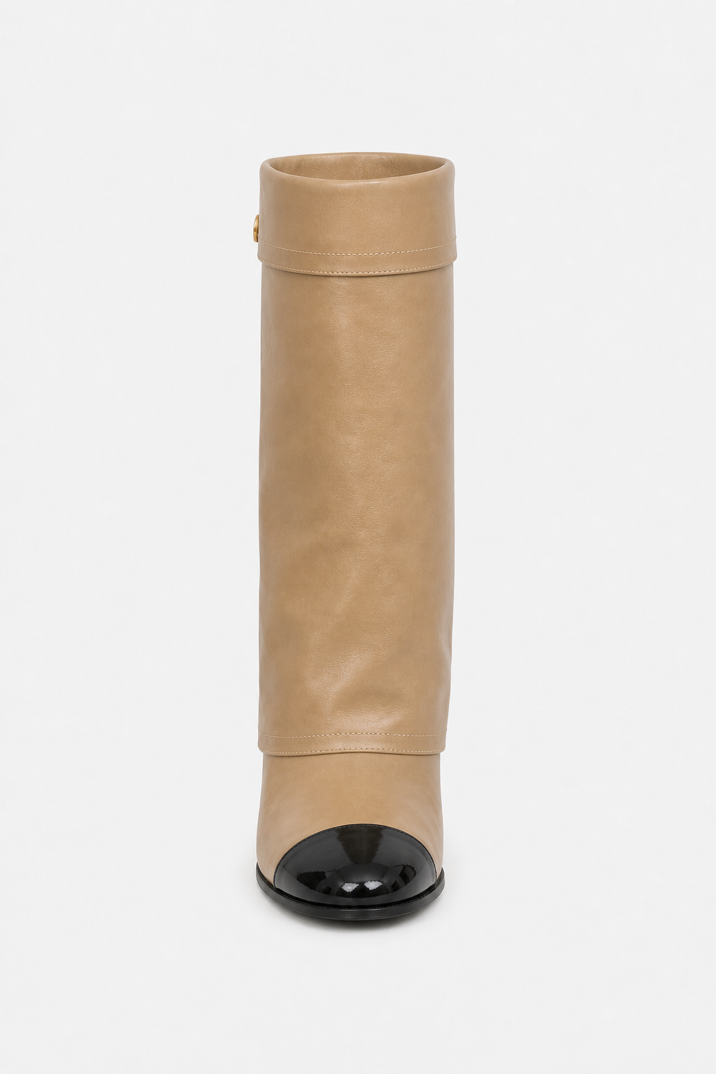 Bottes Hautes en Similicuir Camel