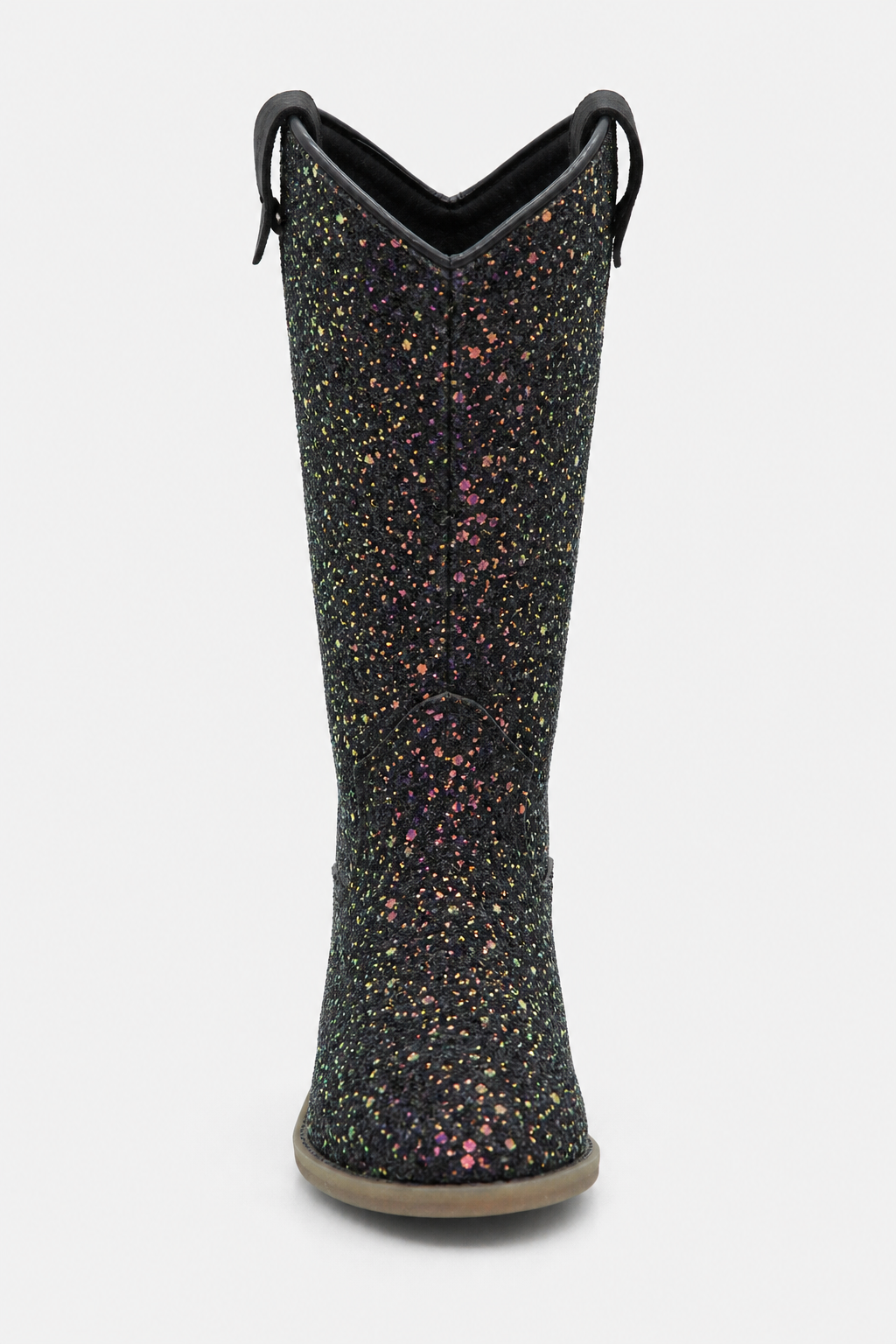 Bottes Santiags pour Enfant Noires à Paillettes Multicolore