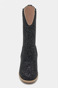 Bottes Santiags pour Enfant Noires Scintillantes