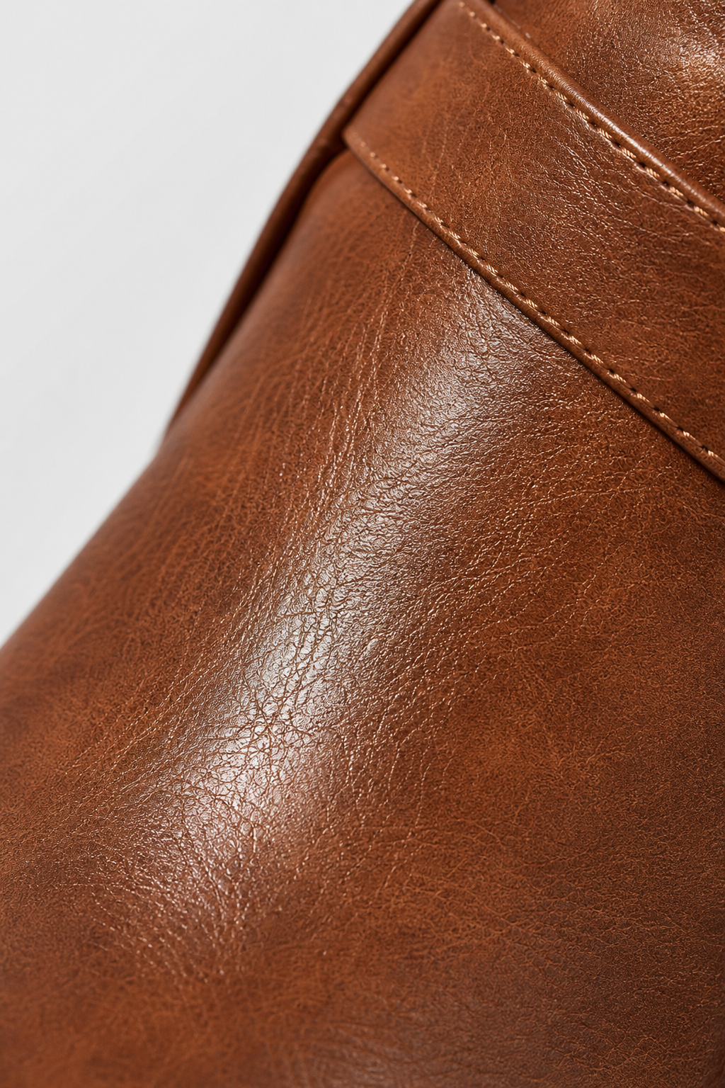 Bottes Mi-Mollet Marron Plissées avec Boucles