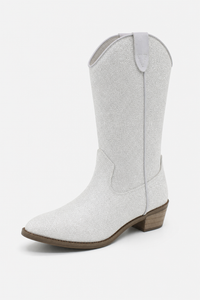 Bottes Santiags pour Enfant Pailletées Blanches
