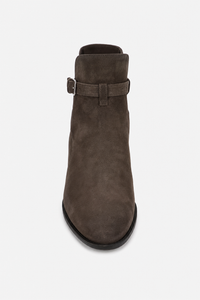Bottine Homme en Daim Marron à Bride Bouclée