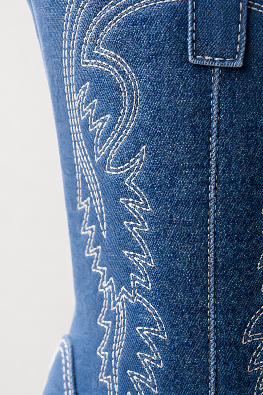 Bottines Country en Jean Bleu à Broderies Western