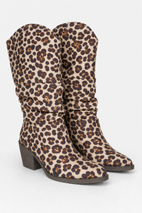 Bottes Santiags Fronsées Léopard