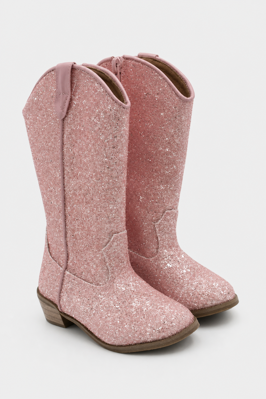 Bottes Santiags Enfant Roses Pailletées