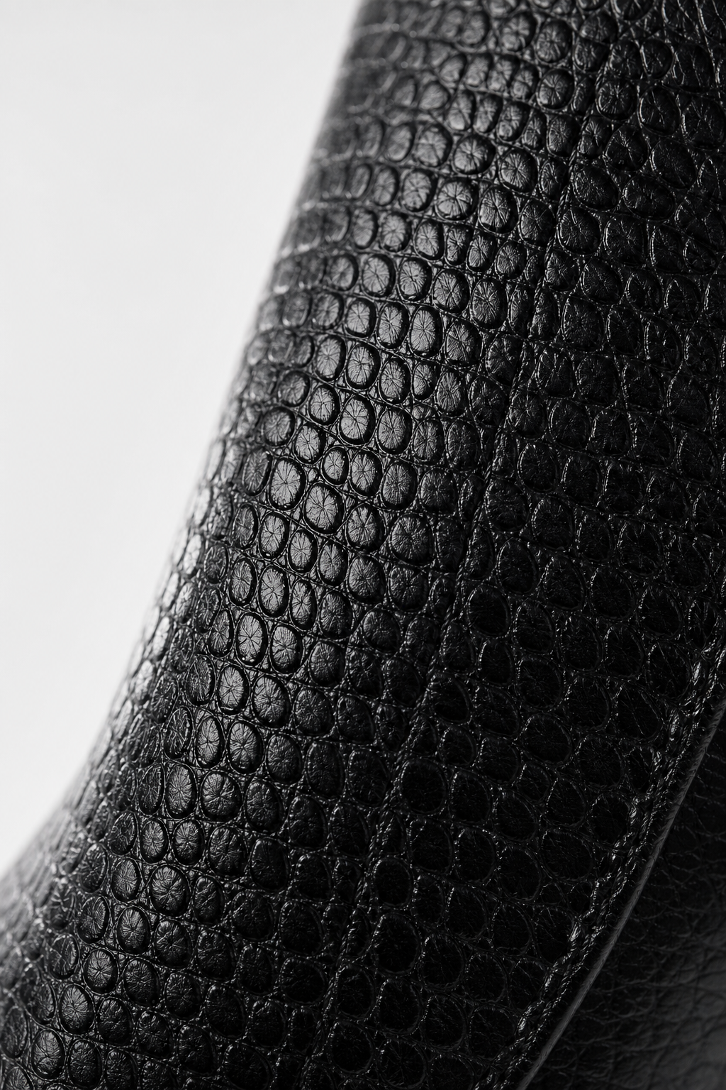 Bottes Santiags Noires Effet Croco avec Chaînes