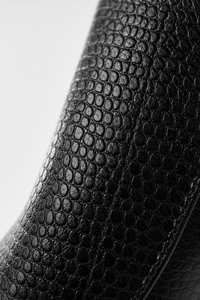 Bottes Santiags Noires Effet Croco avec Chaînes