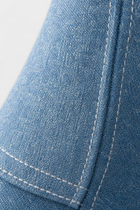 Bottines en Denim Bleu Clair Fendues