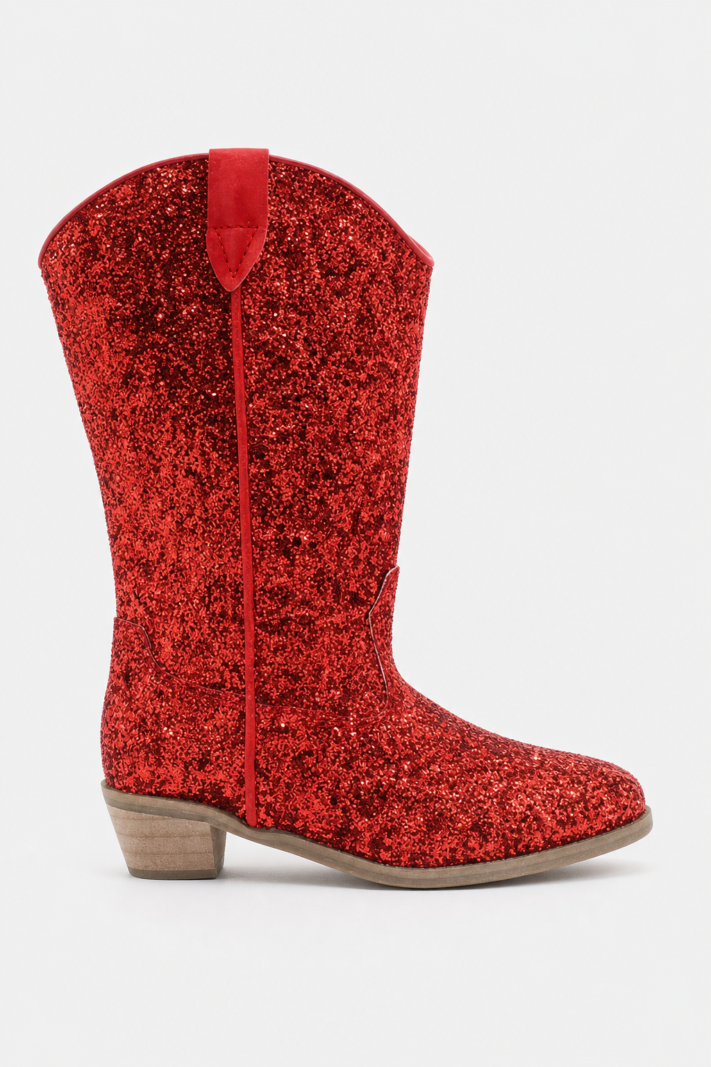 Bottes Santiags pour Enfant en Paillettes Rouges