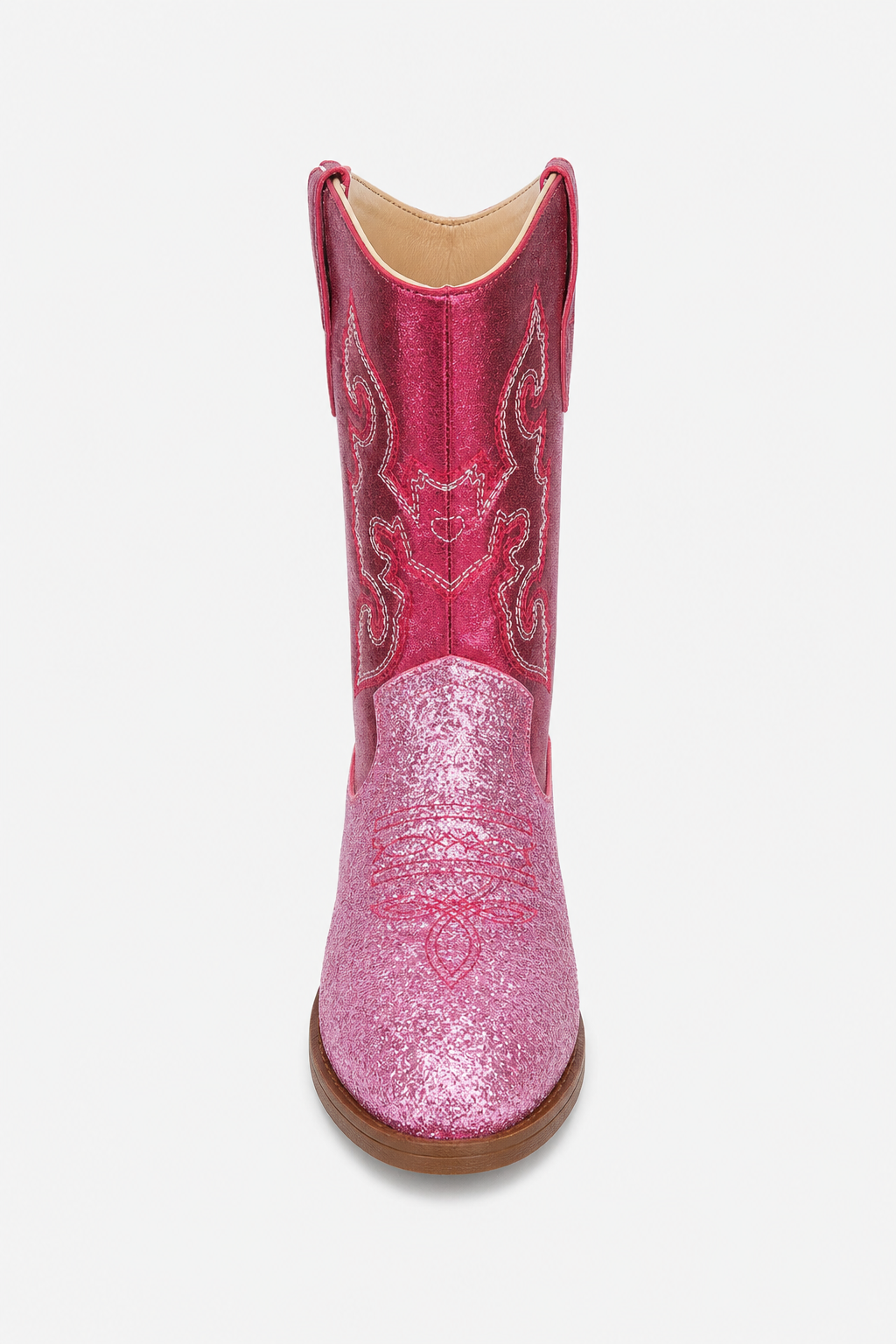 Bottes Santiags pour Enfant Rose Fuchsia à Paillettes