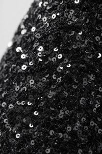 Bottes Santiags Pailletées Noires à Boucles