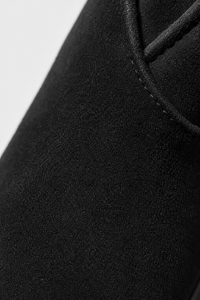Bottines Bohème en Simili Daim Noir à Franges
