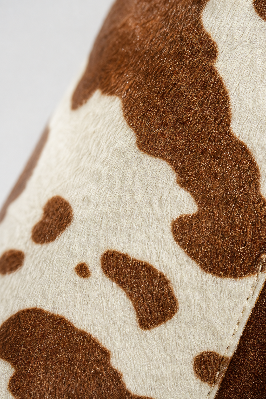 Santiags pour Enfant à Motif Vache Marron et Crème avec Zip