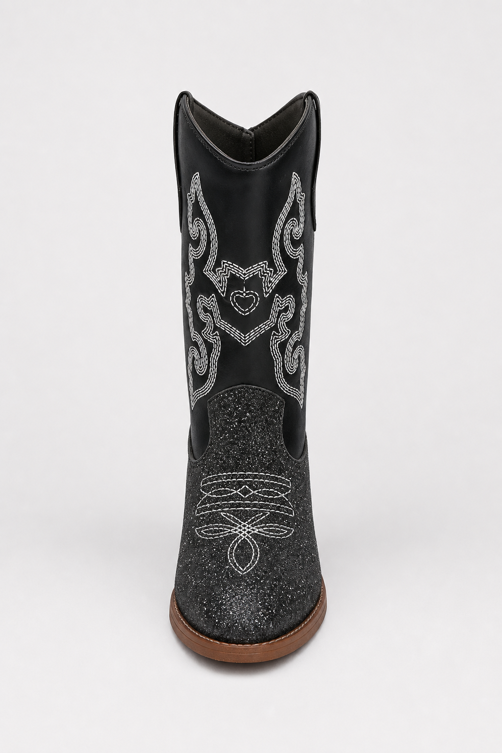 Bottes Santiags pour Enfant Noires Pailletées Brodées