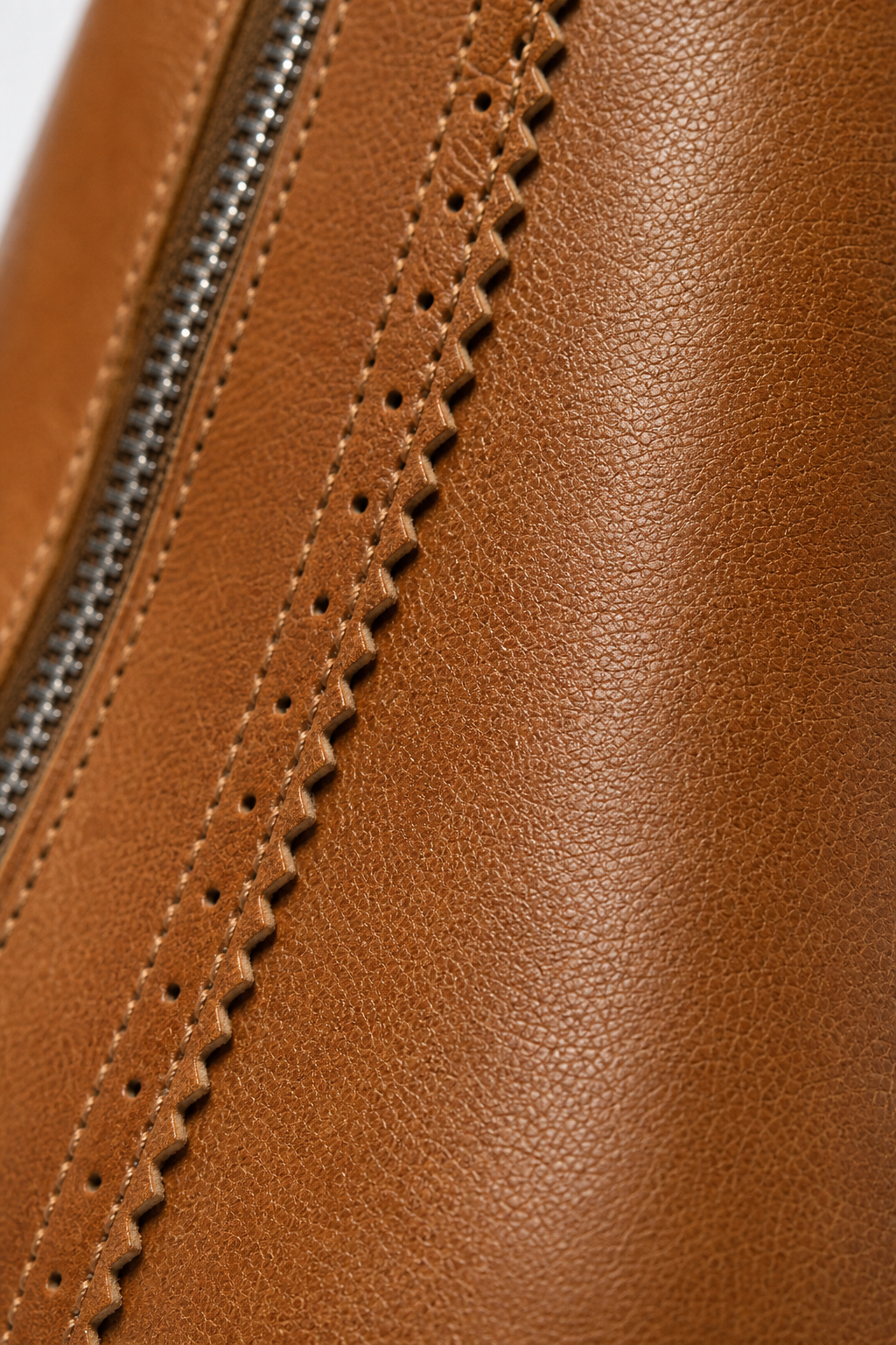 Bottines Camel à Talon Bloc avec Bordure Festonnée