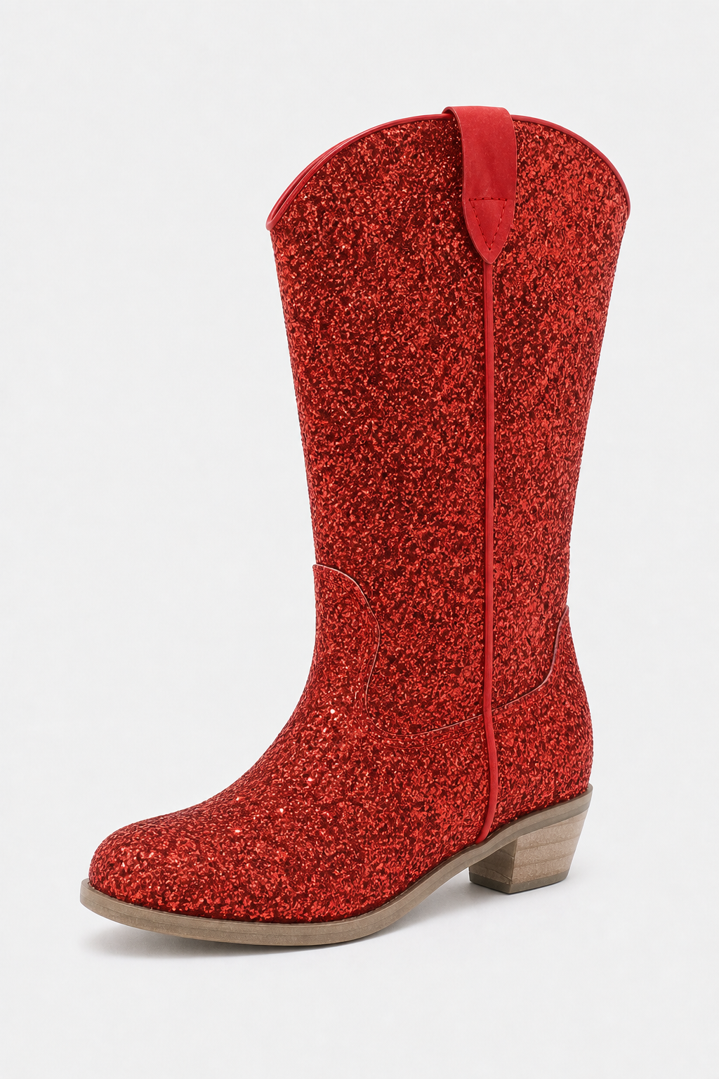 Bottes Santiags pour Enfant en Paillettes Rouges