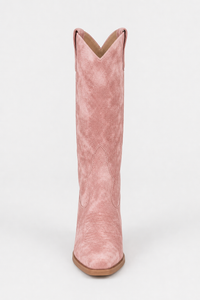Santiags en Daim Rose Tie-Dye Hautes