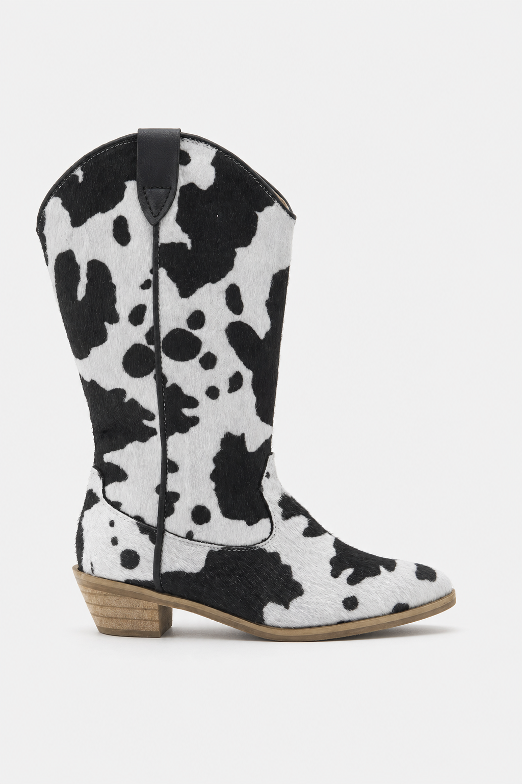 Bottes Santiags pour Enfant à Motif Vache Noir et Blanc