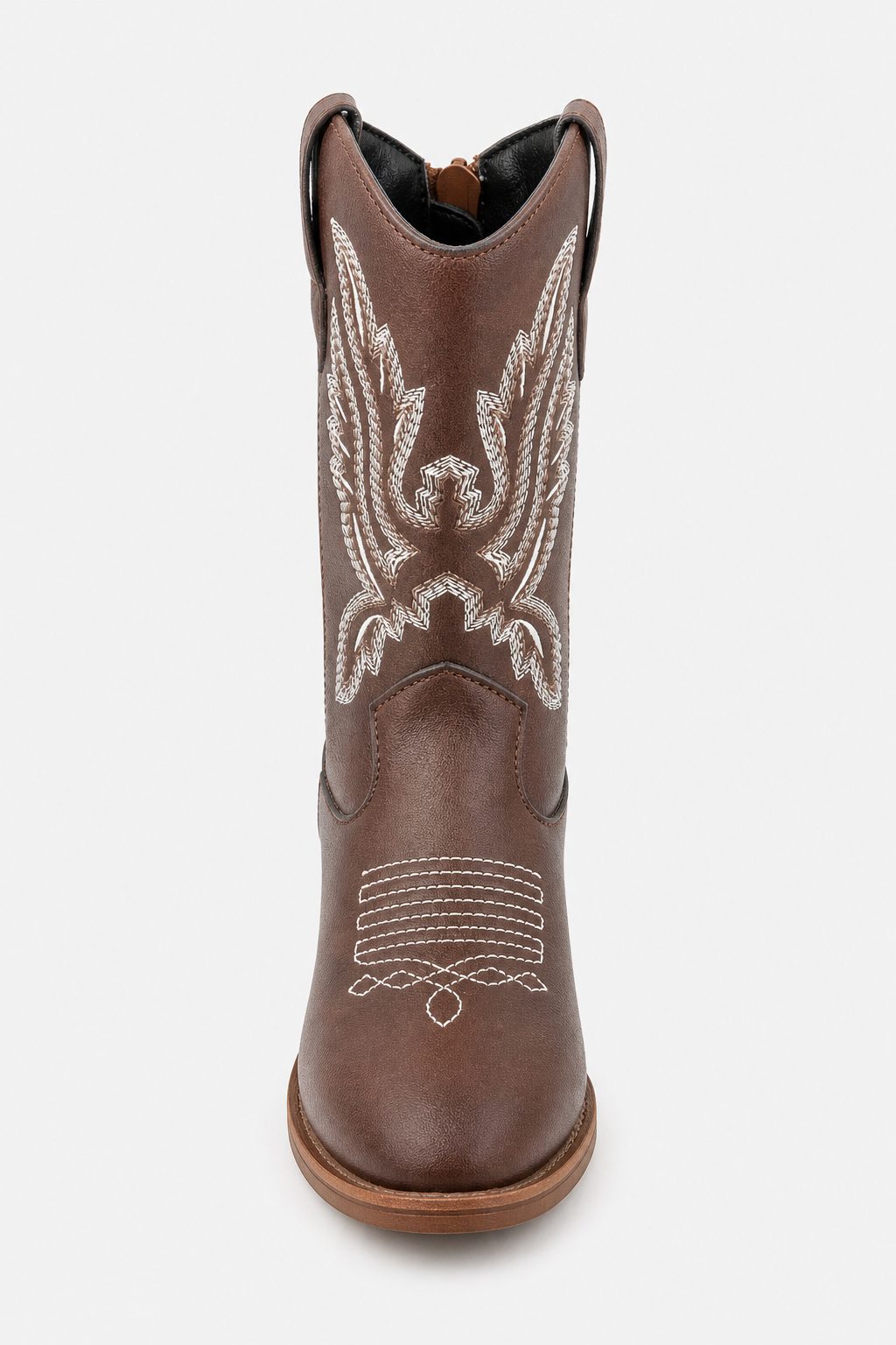 Bottes Santiags pour Enfant Marron à Broderies Western