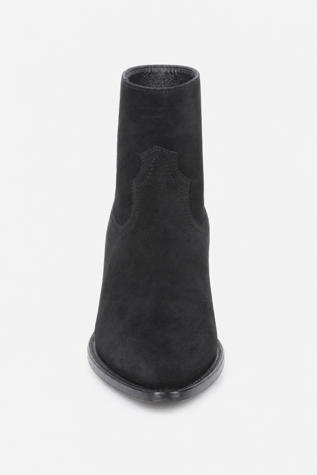 Bottines Santiags en Daim Noir à Talon Cubain
