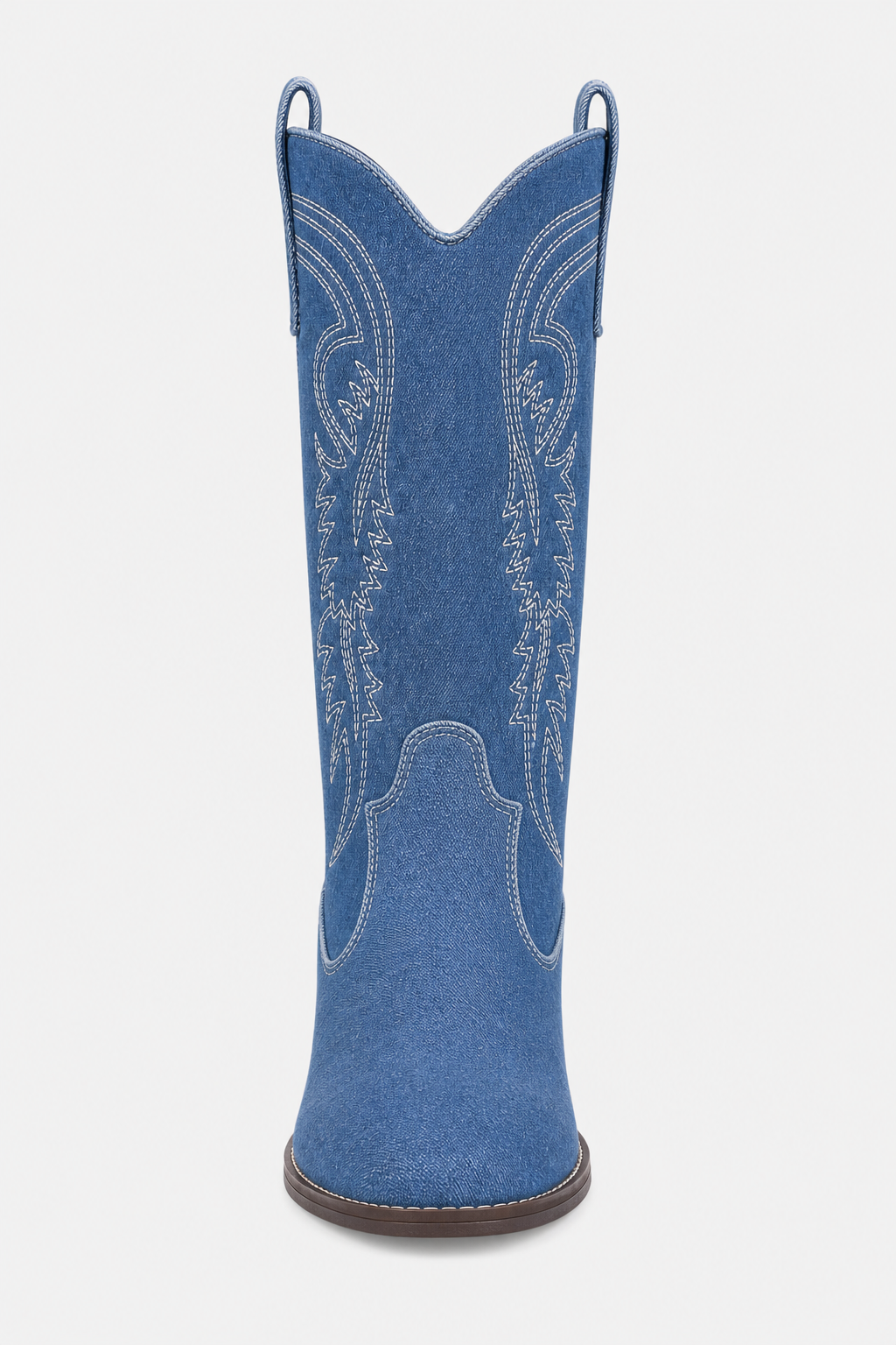 Bottines Country en Jean Bleu à Broderies Western