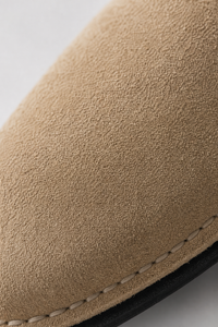 Bottes Santiags en Daim Camel à Franges Mi-Mollet