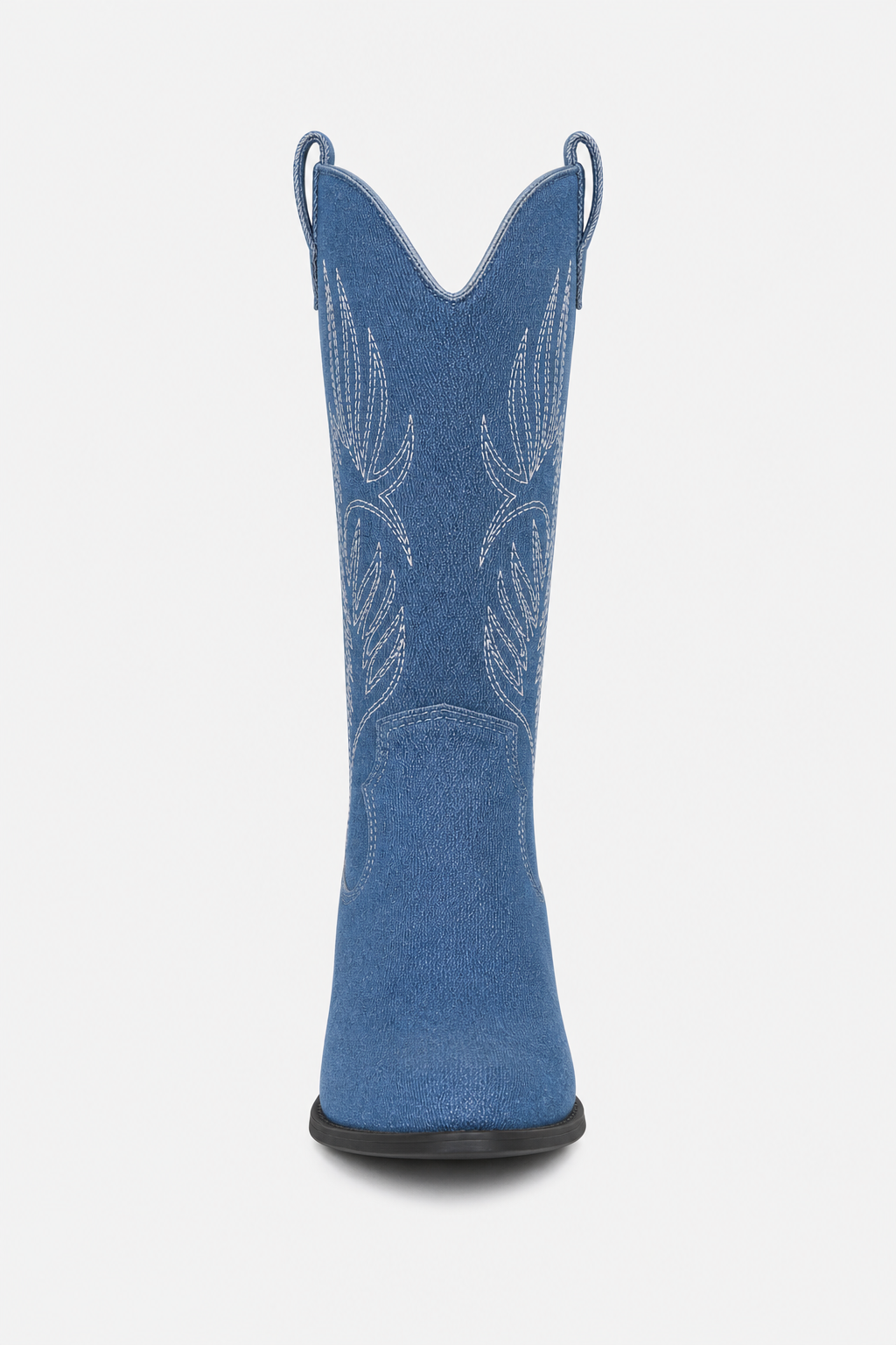 Bottes de Cowboy en Jean Bleu à Broderies Western
