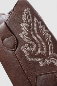 Bottes Santiags pour Enfant Marron à Broderies Western
