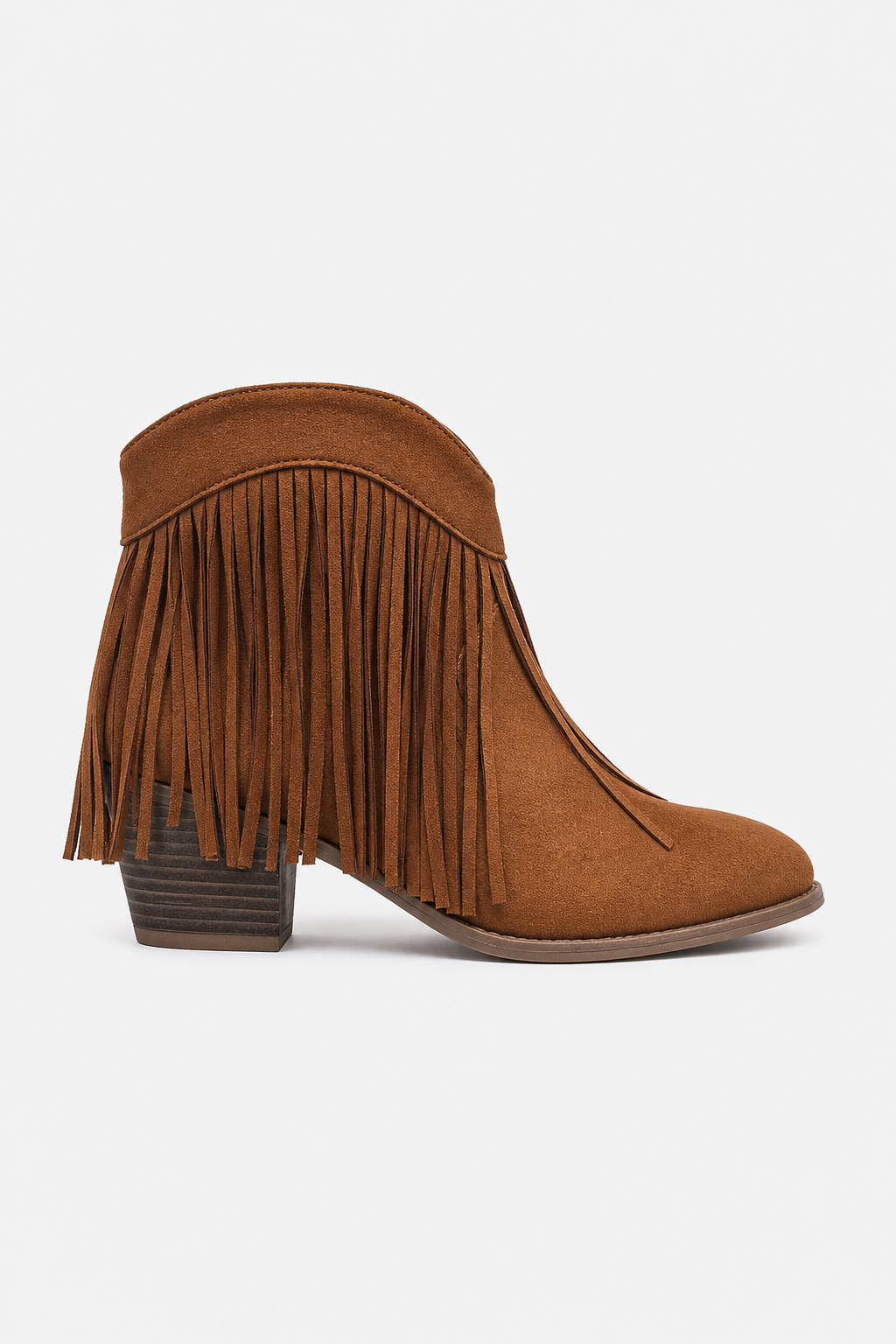 Bottines Marron en Daim à Franges Style Bohème