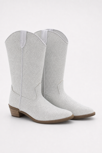 Bottes Santiags pour Enfant Pailletées Blanches