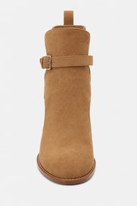Bottine Homme en Daim Camel à Bride Boucle