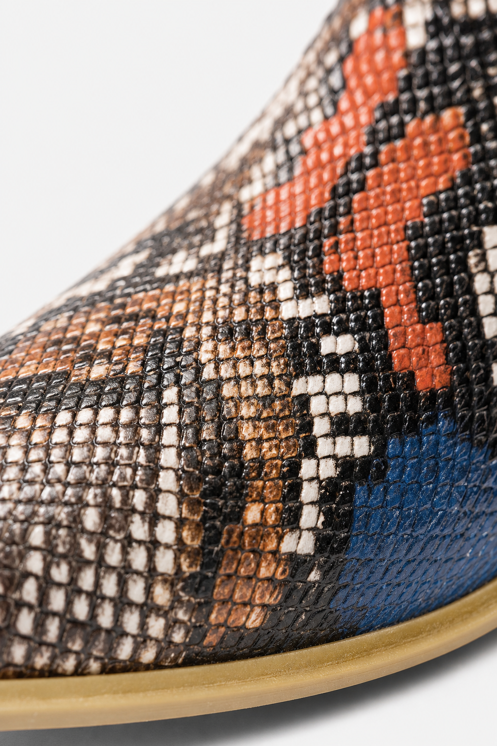 Bottes Santiags en Jean Froissé à Motif Serpent