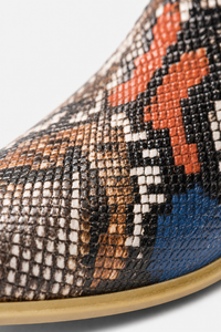 Bottes Santiags en Jean Froissé à Motif Serpent