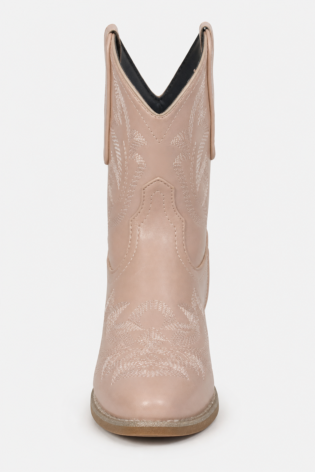 Bottes Santiags Rose Poudré à Broderies Western