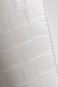Bottes Santiags Blanches Effet Croco à Chaînes