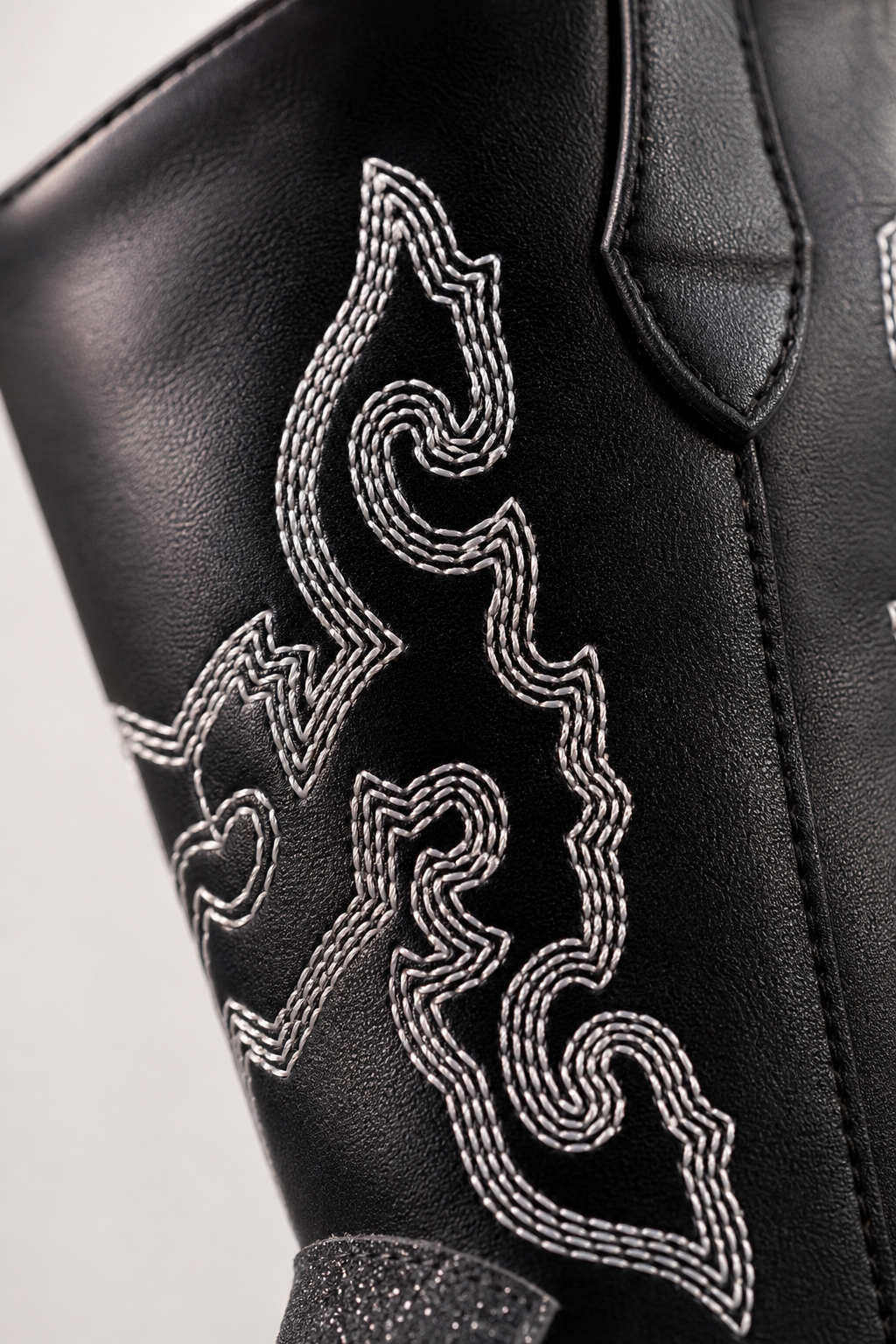 Bottes Santiags pour Enfant Noires Pailletées Brodées