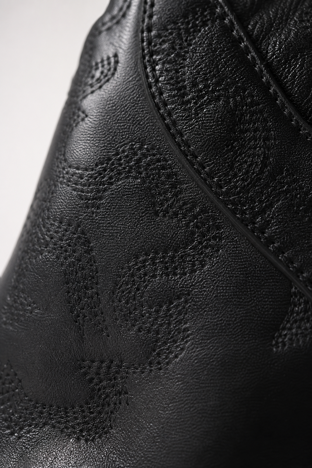 Bottines en Similicuir Noir à Motifs Western