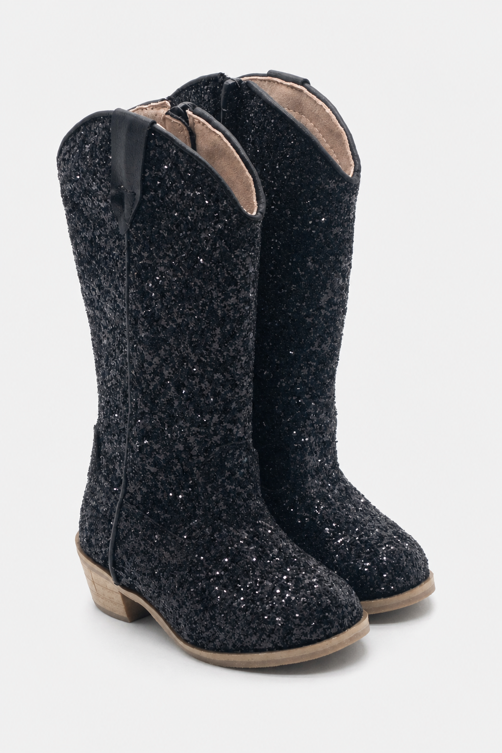 Bottes Santiags pour Enfant Noires Scintillantes