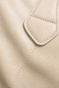 Santiags Plissées en Similicuir Beige Clair