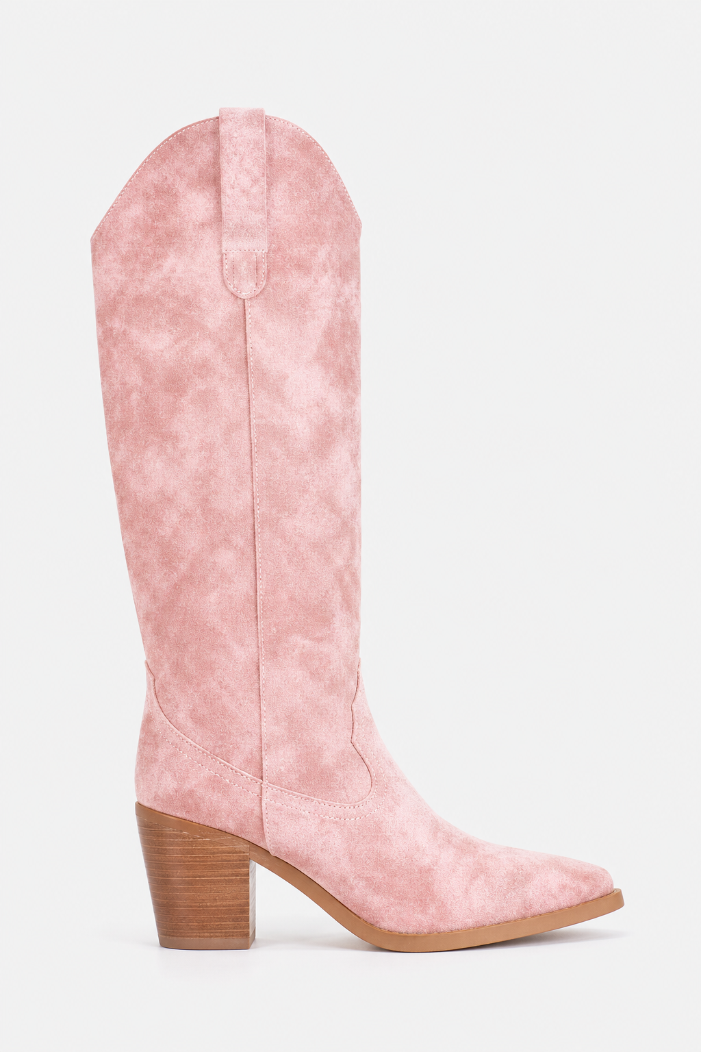 Santiags en Daim Rose Tie-Dye Hautes