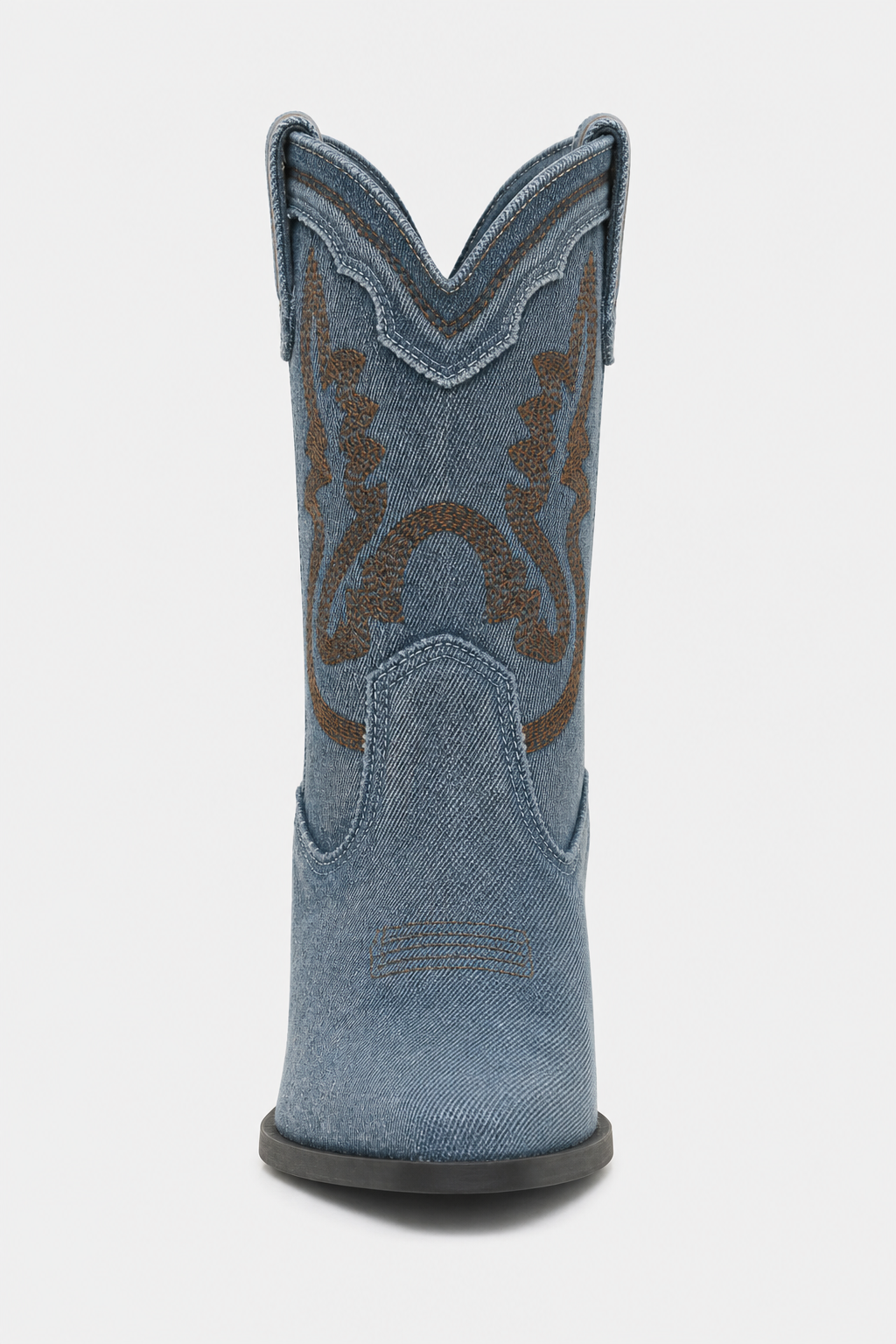 Bottines Santiags en Jean Délavé Brodées
