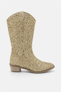 Santiags pour Enfant Dorées à Paillettes