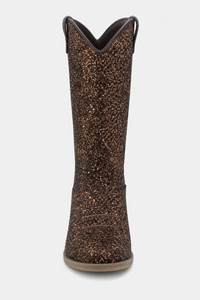 Bottes Santiags pour Enfant Pailletées Marron